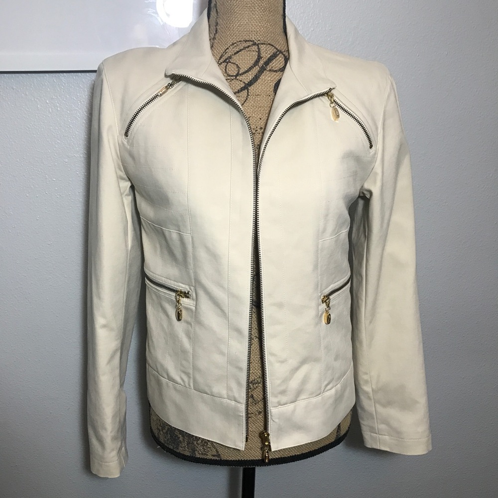 St John Collection Modern Beige Blazer XS