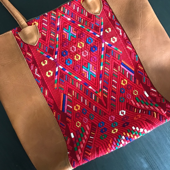 Authentic Guatemalan Leather Purse - Picture 2 of 5