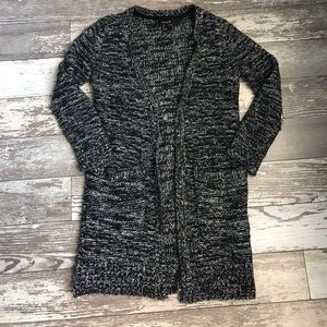 Gray/black marled cardigan