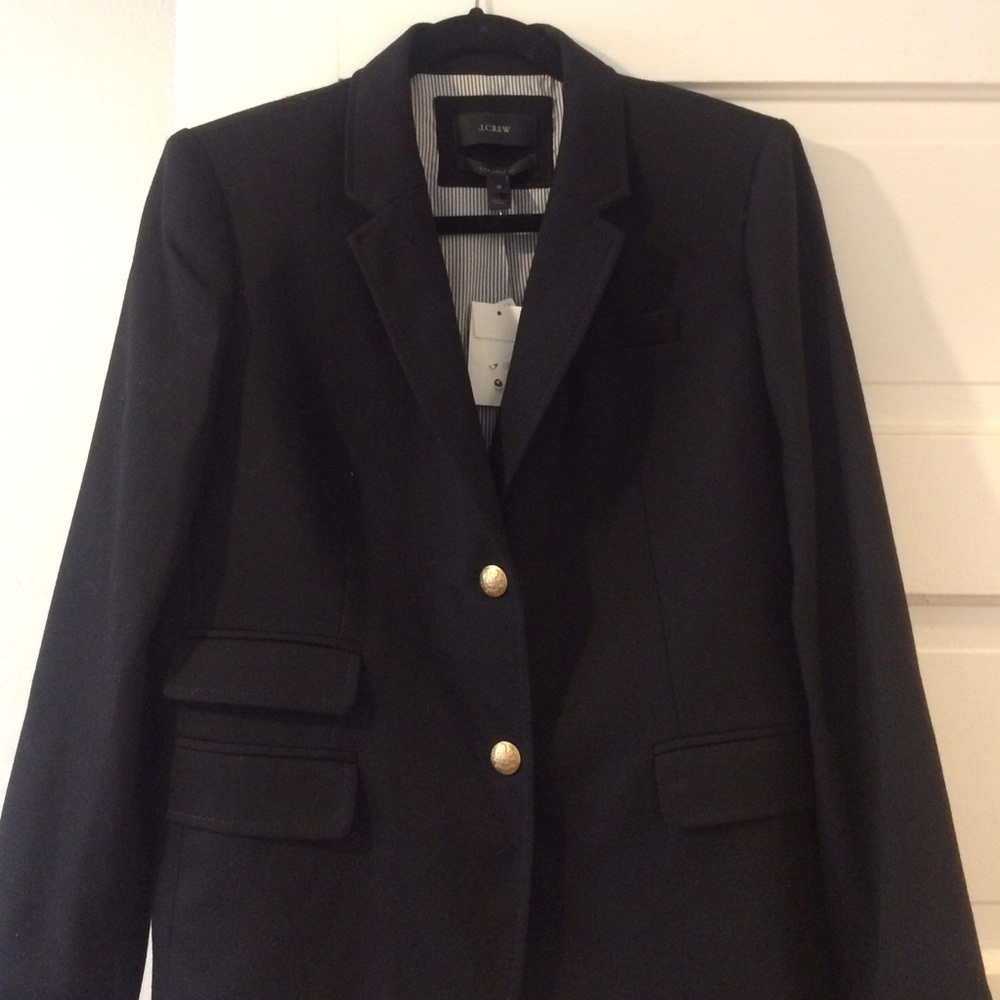 Jcrew new with tags black schoolboy blazer