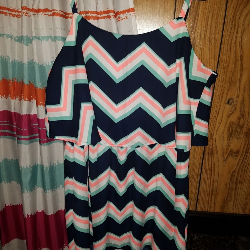 chevron stripped dress.