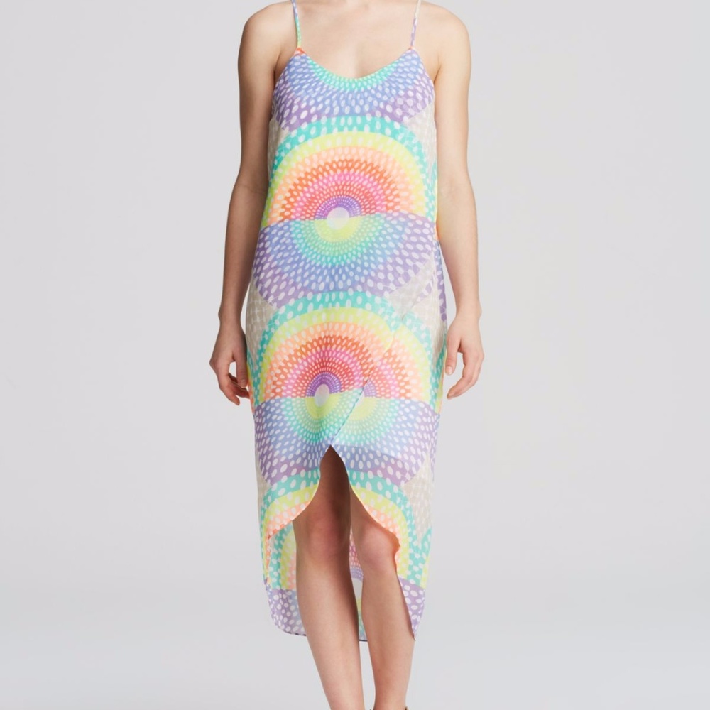 Mara Hoffman Rainbow Chiffon Printed Dress