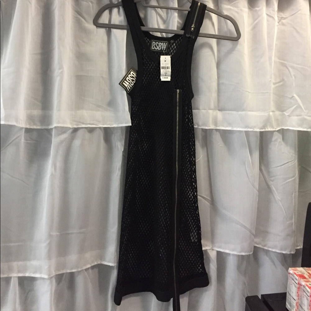 LF Boutique Black Sexy Fishnet Dress