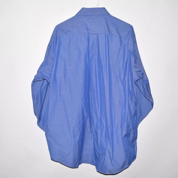 Tommy Hilfiger Casual LS Dress Shirt Blue 16 32-33 - Picture 3 of 3