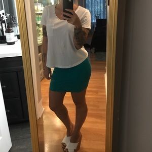 Zara scoop neck white tee Zara scoop neck white tee