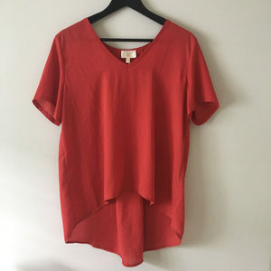 Collective Concepts V-Neck Hi-Low Blouse