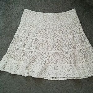 **donating soon** Express off-white skirt