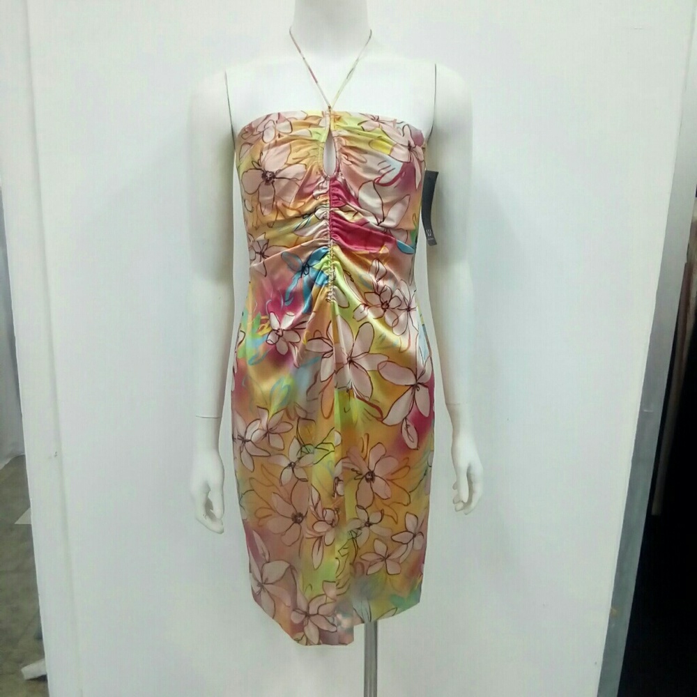 NWT David Meister Floral Print Silk Dress Sz. 6