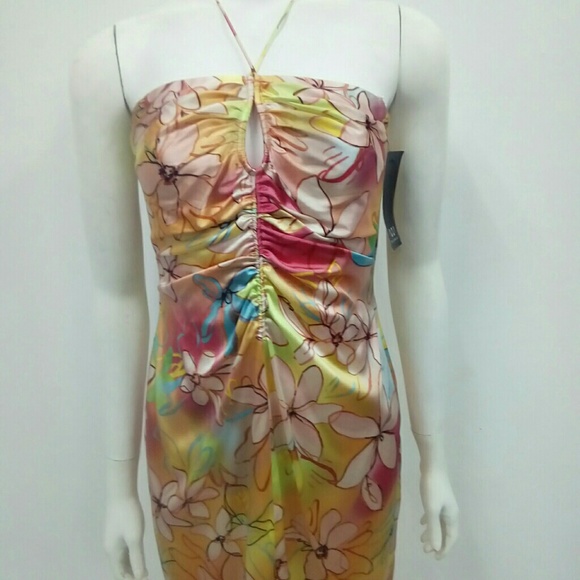 NWT David Meister Floral Print Silk Dress Sz. 6 - Picture 2 of 4