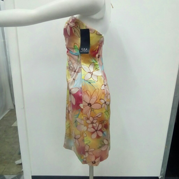NWT David Meister Floral Print Silk Dress Sz. 6 - Picture 3 of 4