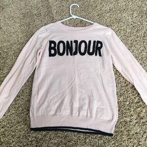 "Bonjour" Sweater
