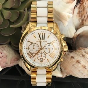 Michael Kors White and Gold Watch