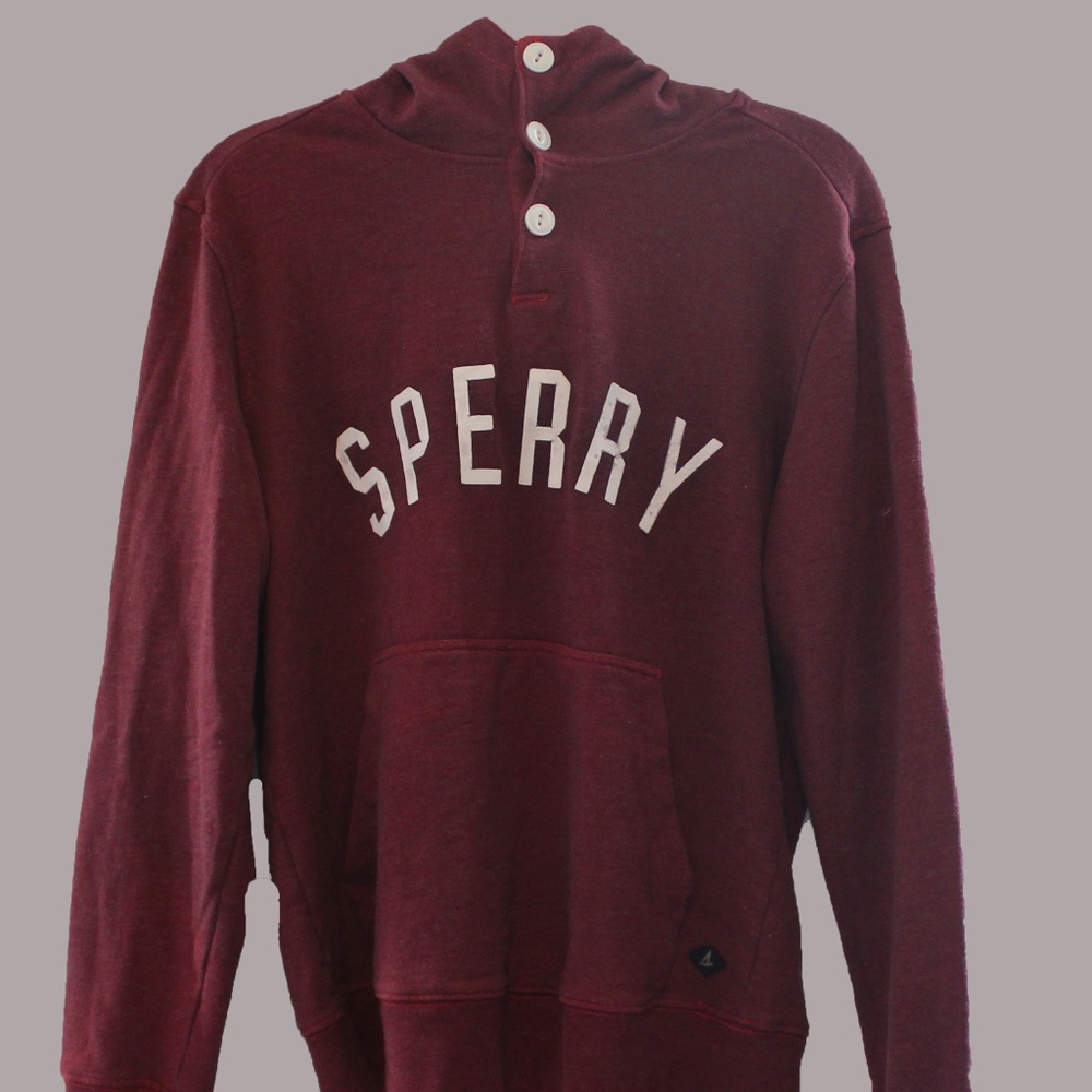 Sperry, Wine Red Hooded Sweatshirt