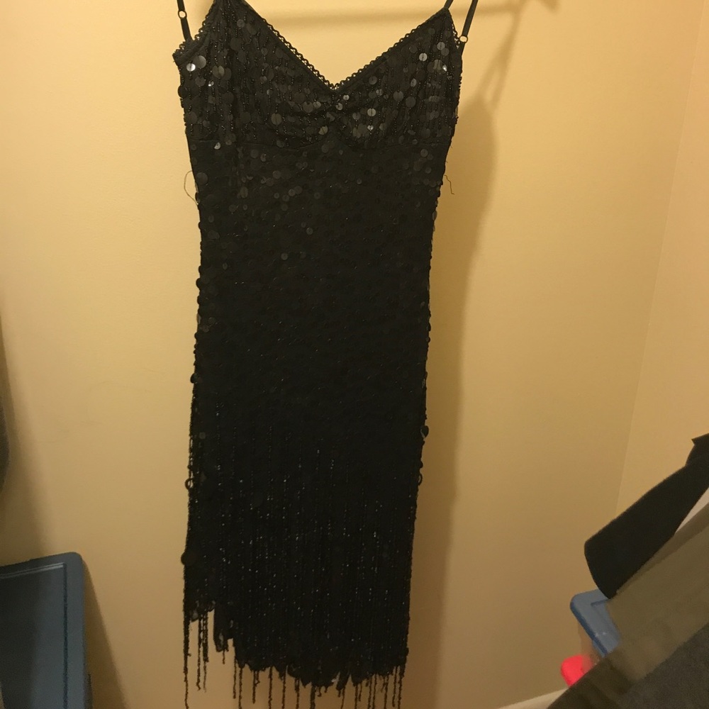 Black sequin dress