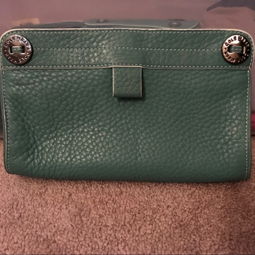 Cole Haan Teal Cosmetic case Village collection