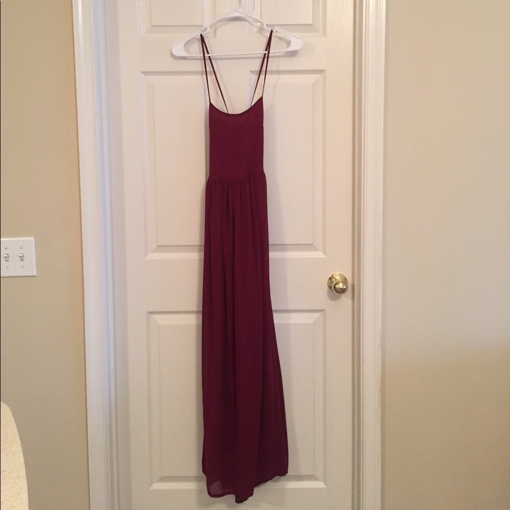 Beautiful deep red maxi dress
