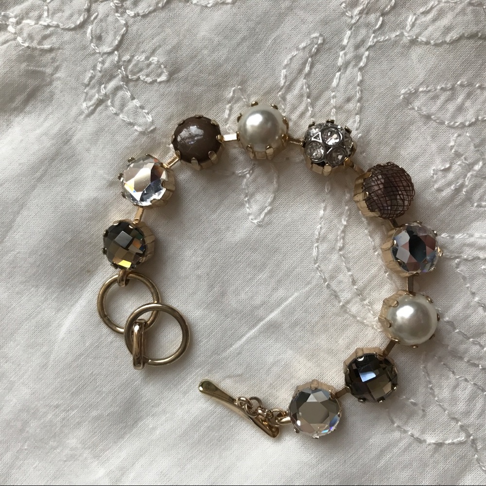 Pearl & Stone Link Bracelet