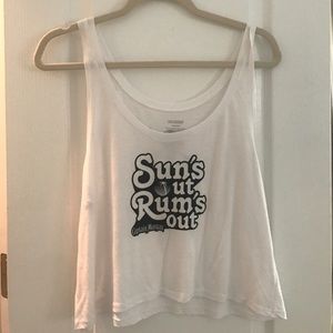 Captain Morgan Cropped White Tank One Sz Fits All Captain Morgan Cropped White Tank One Sz Fits All