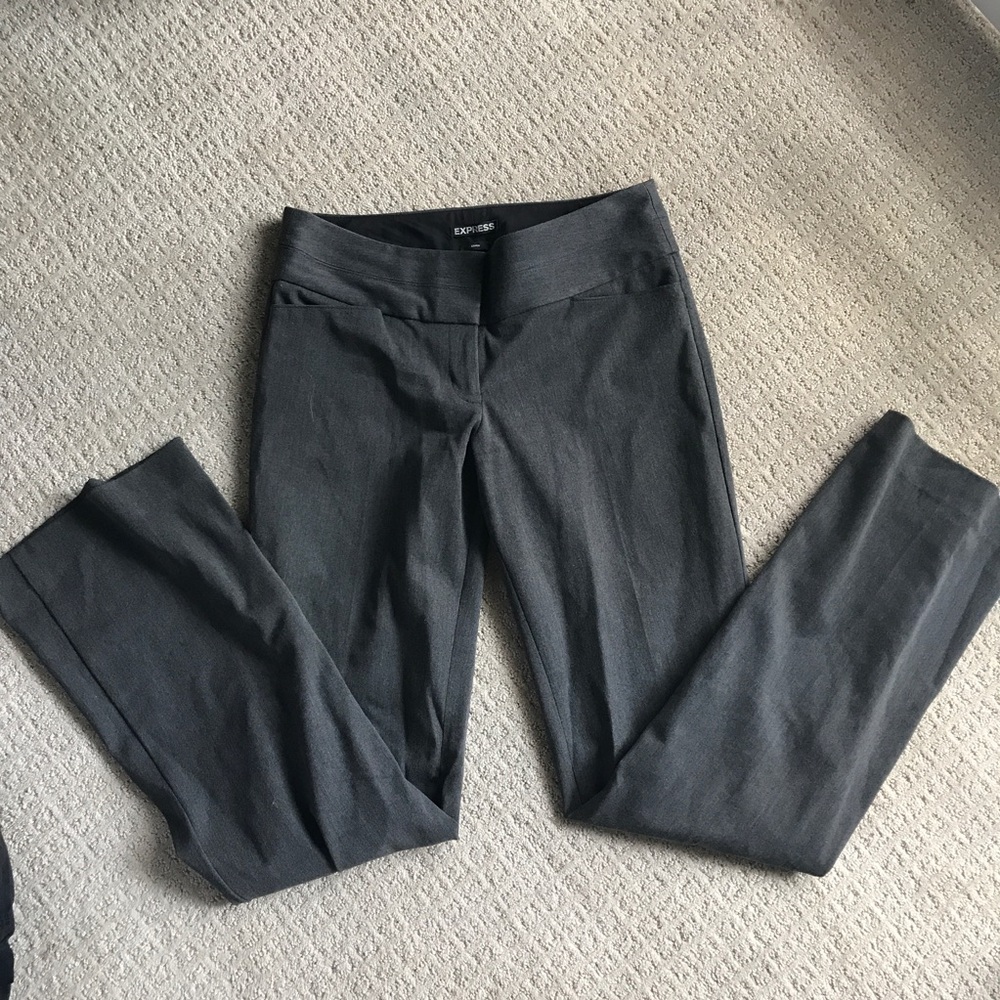 Express Gray Pleated Pants