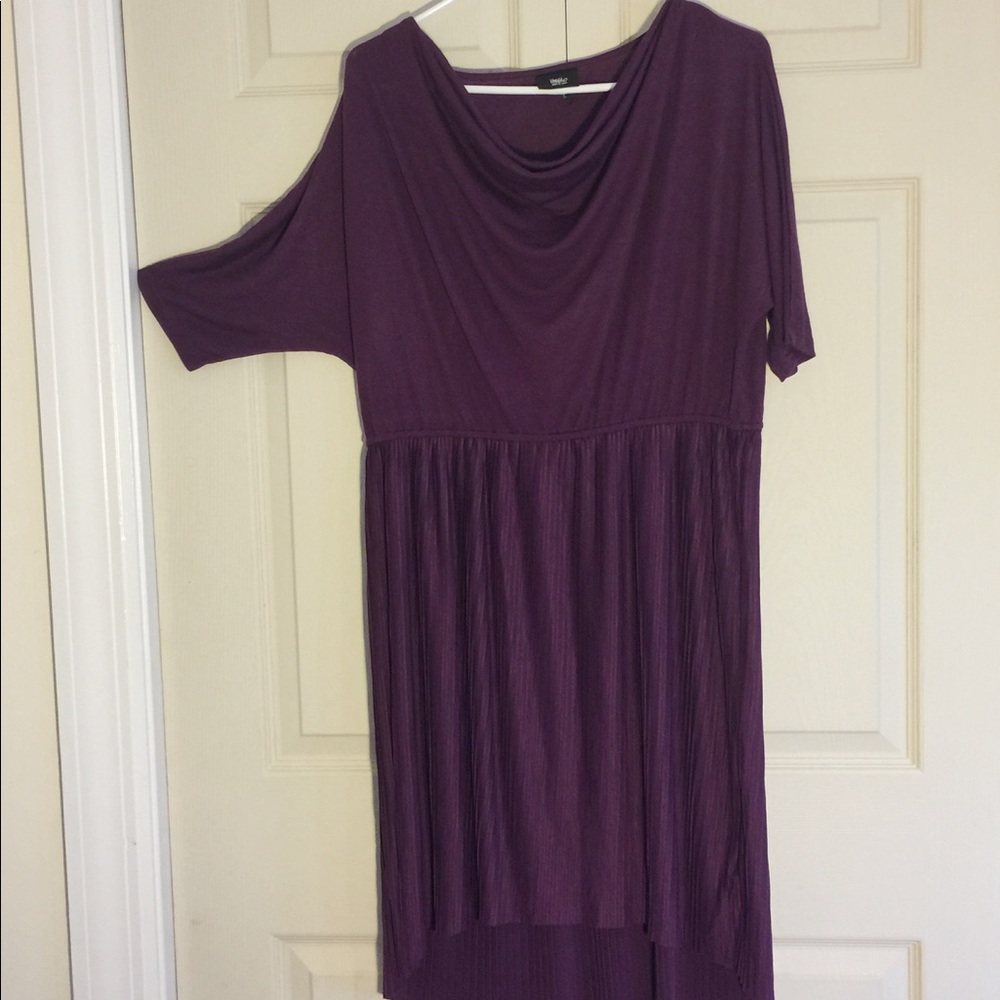Ruffled Boat Neck Dress