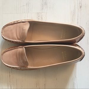 Stuart Weitzman Patent Nude Loafers