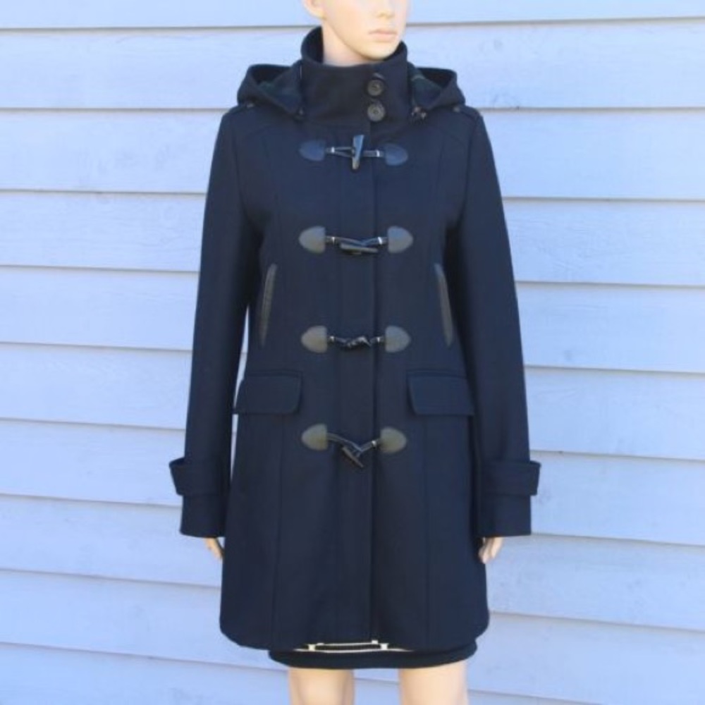 Tommy Hilfiger Womens Wool Coat Medium Navy Blue