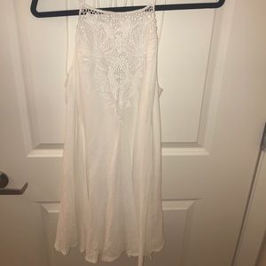 White high neck crochet Lush dress