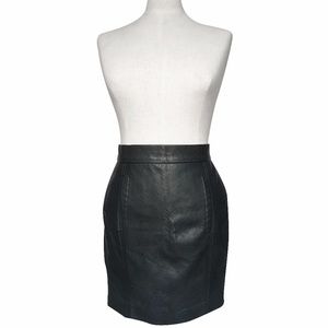 French Connection - Black Faux Leather Skirt