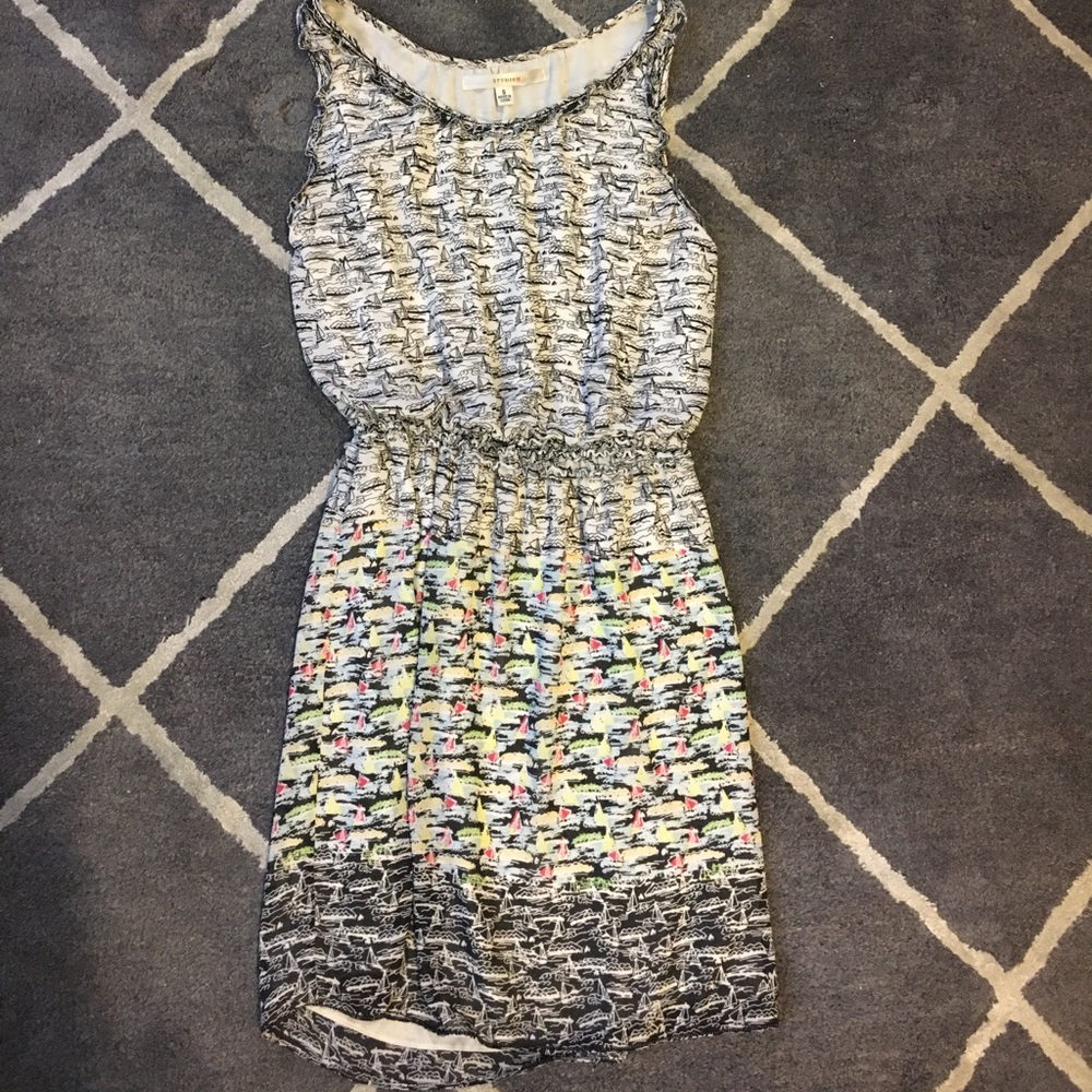 Max Studio Sail Boat Print Dress