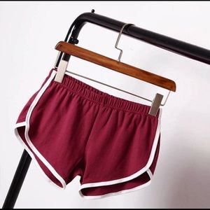 Maroon and White Dolphin Shorts