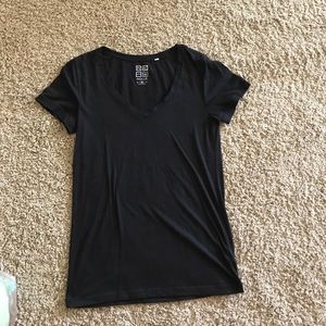 Plain black v neck tee