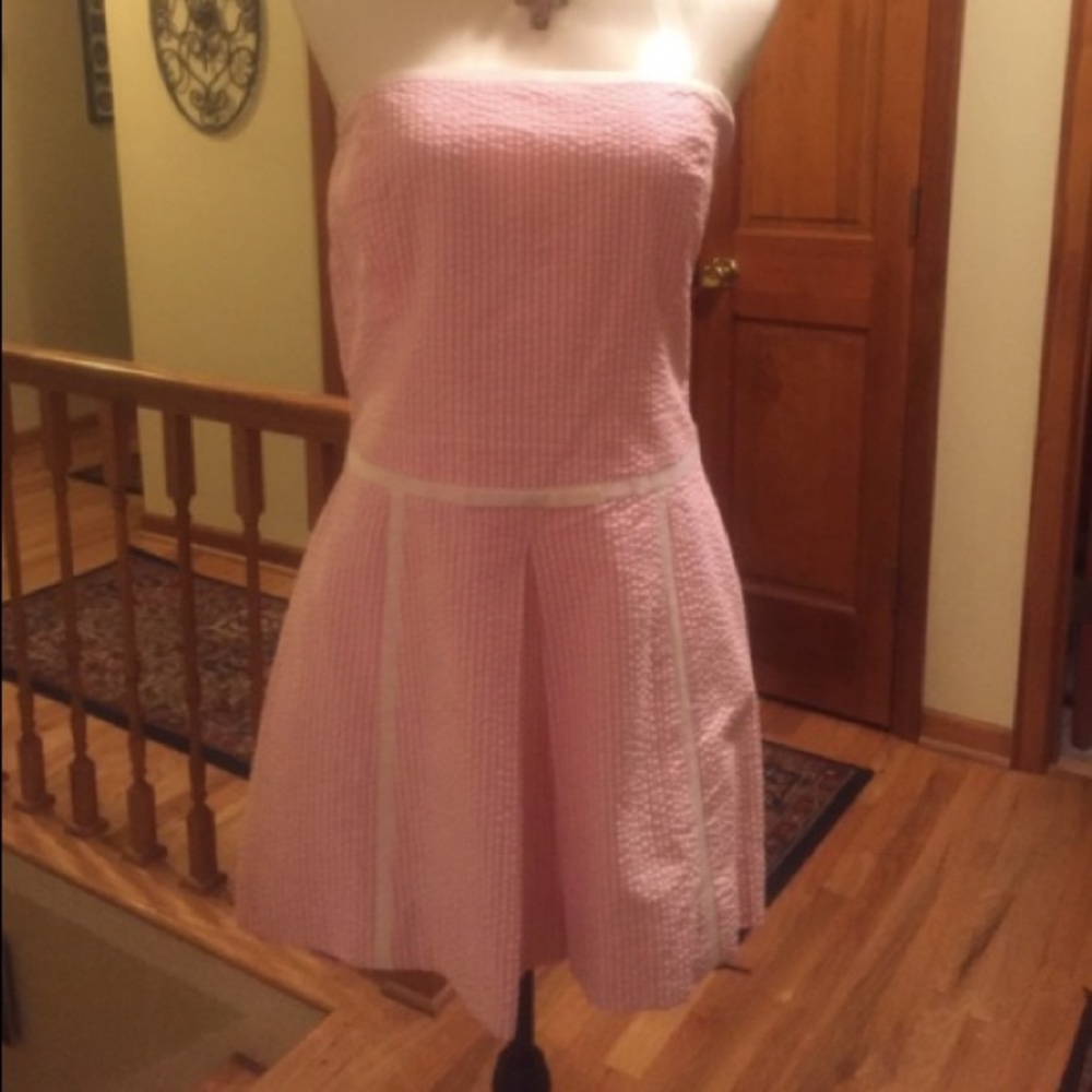 Pink Seersucker Dress by Sigrid Olsen