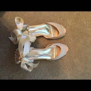 Kitten heel with embellished ankle strap