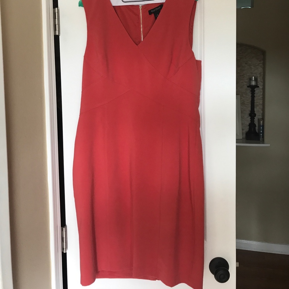 NWT Coral Seamed Sheath Dress w/ Gold Zipper