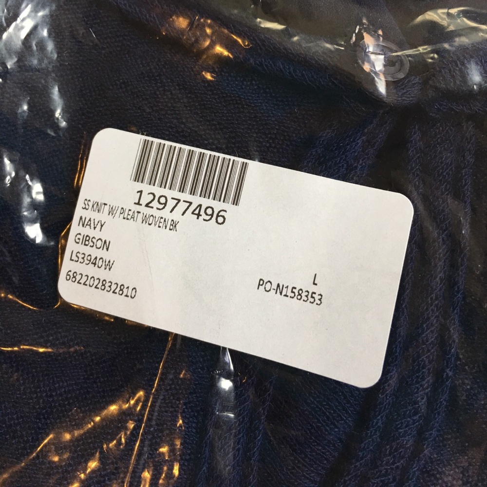 Gibson Navy Short Sleeve Hi-Lo Tee New - Picture 4 of 6