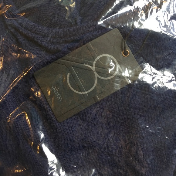 Gibson Navy Short Sleeve Hi-Lo Tee New - Picture 5 of 6