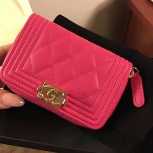 Authentic Chanel Le Boy pink card case Authentic Chanel Le Boy pink card case