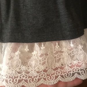 Plus size grey lace tunic