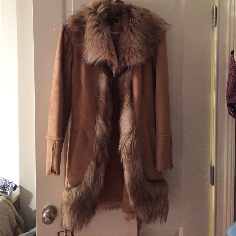 Bebe shearling coat