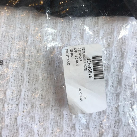 Cable & Gauge Enzyme Wash Mesh Back Tee Gray - Picture 4 of 7