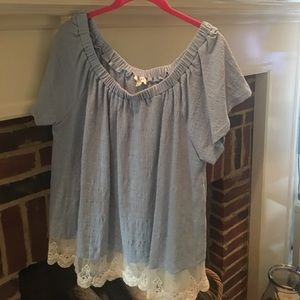 Off the shoulder top with lace detail