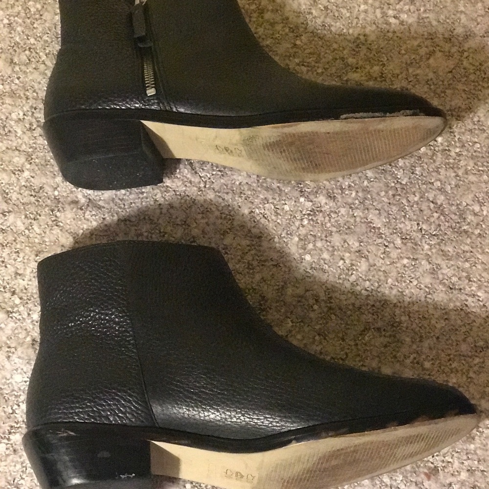 Black Leather Booties From J.crew - Picture 2 of 7