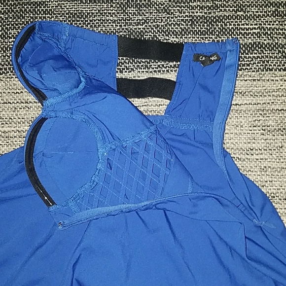 Navy blue strapless babydoll dress - Picture 3 of 3