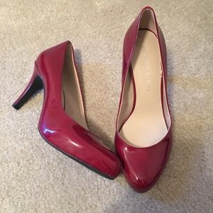 Red patent leather Franco Sarto heels