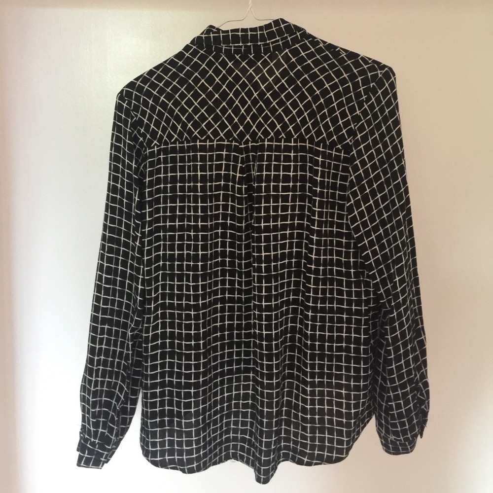 TOPSHOP Button Up Blouse - Black & White - Picture 5 of 5