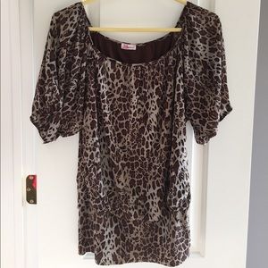 Animal Print Flowy Top