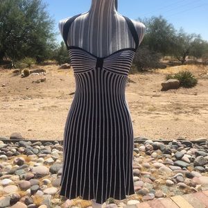 Bebe flirty black and white sun dress