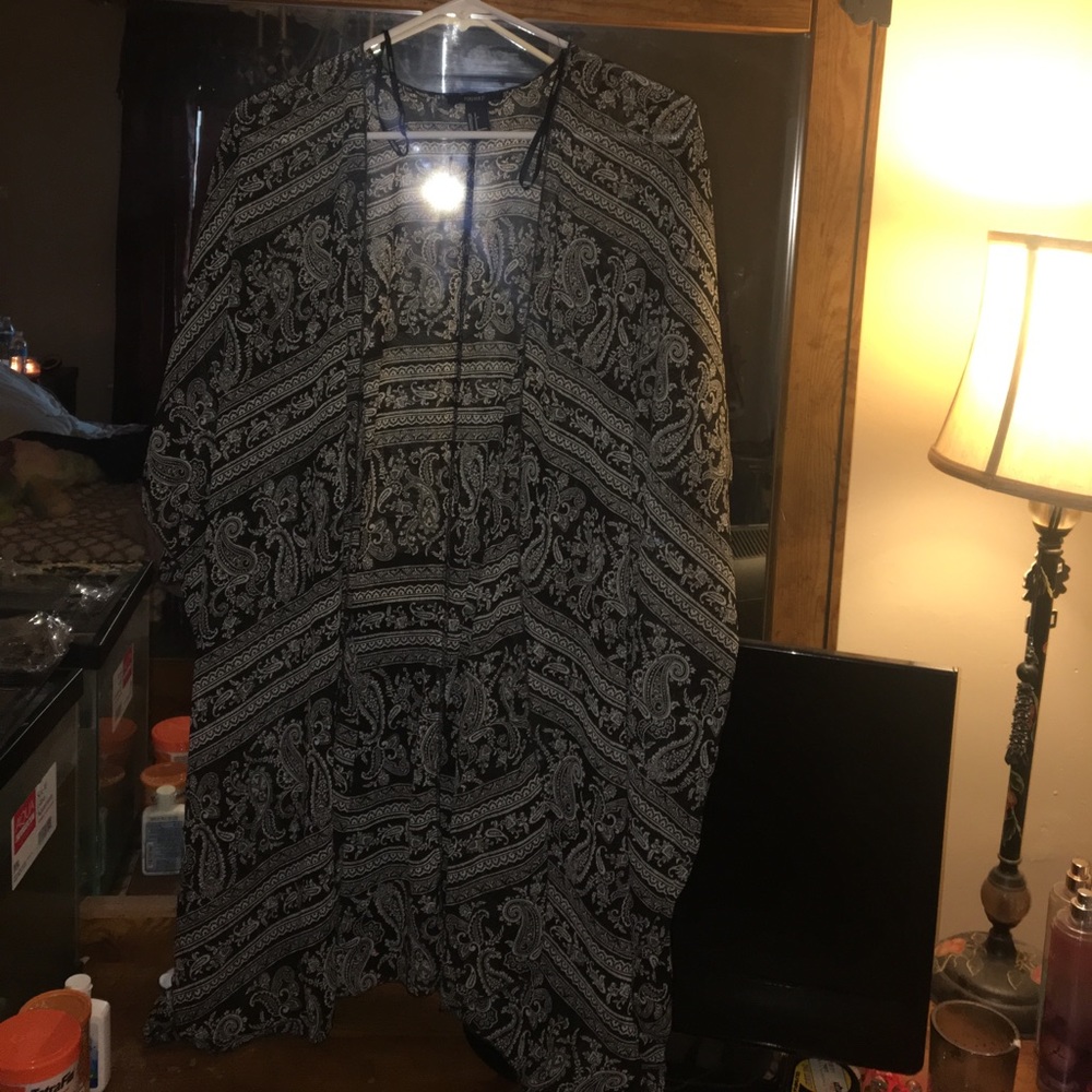 Paisley print kimono