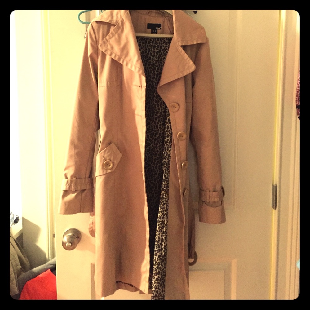 Tan trench coat