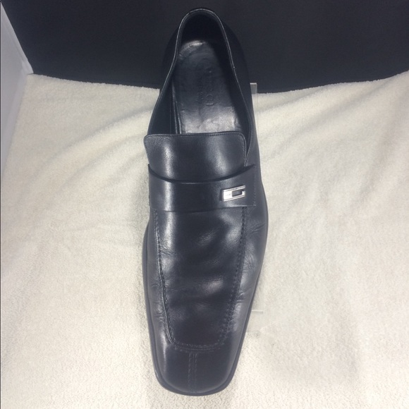 Men's Gucci black slip on logo loafers 12.5 D ! - Picture 2 of 8